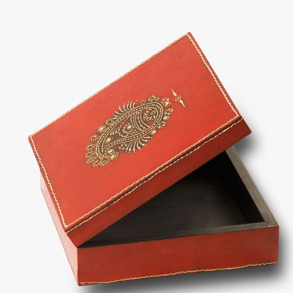 Close-up of a wooden box
